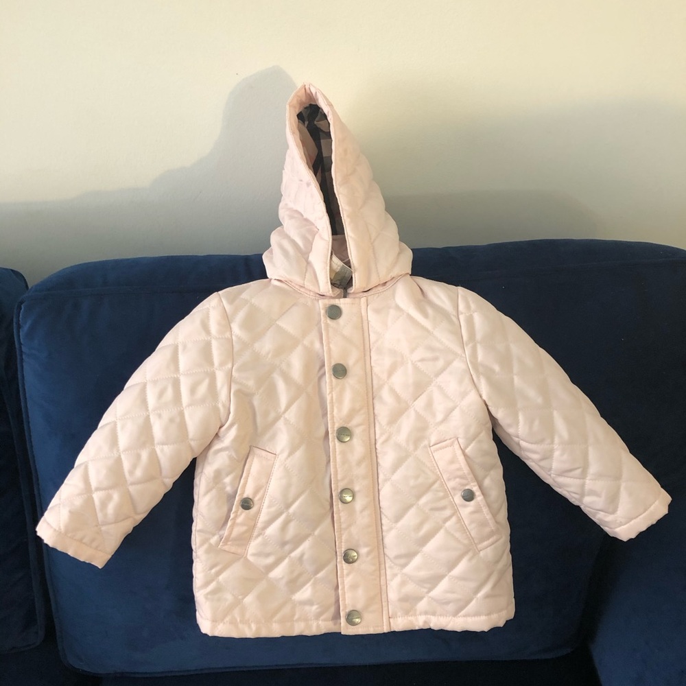 Burberry Baby Girl Quilted Pink Jacket